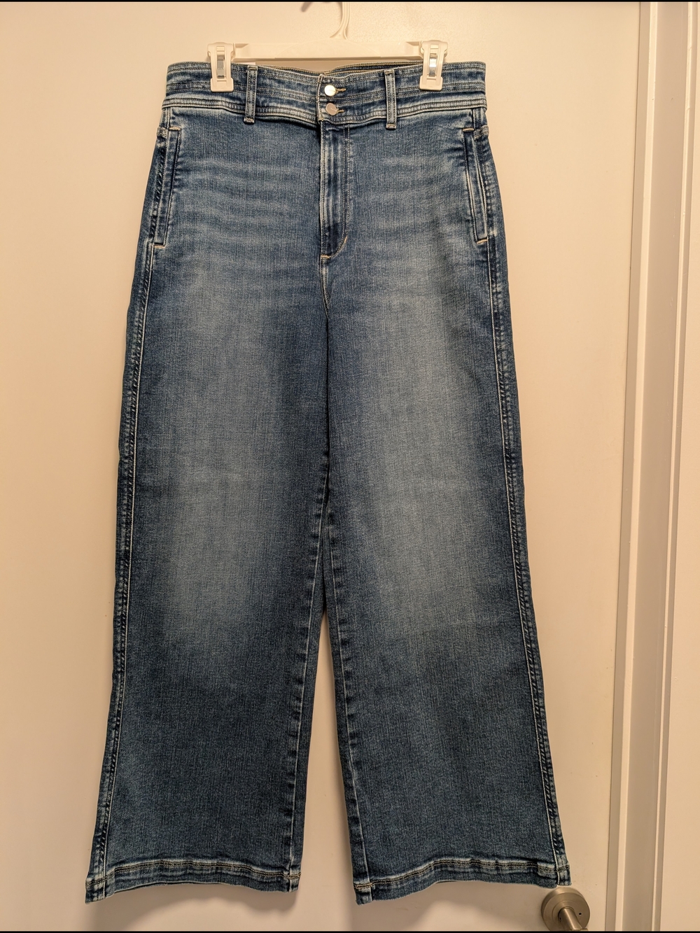 Joe's Jeans Wide-Leg Flare Jeans in Medium Blue Wash